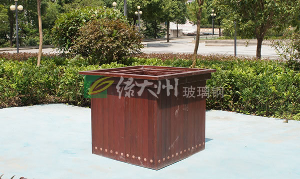 玻璃钢花箱 仿木花箱 方形